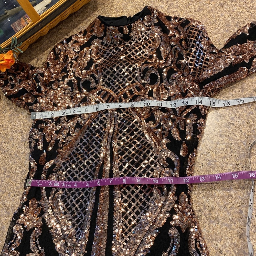 Quiz Sequin Mini Dress Euro 34 GB6 Possibly US Size XS - Picture 7 of 17